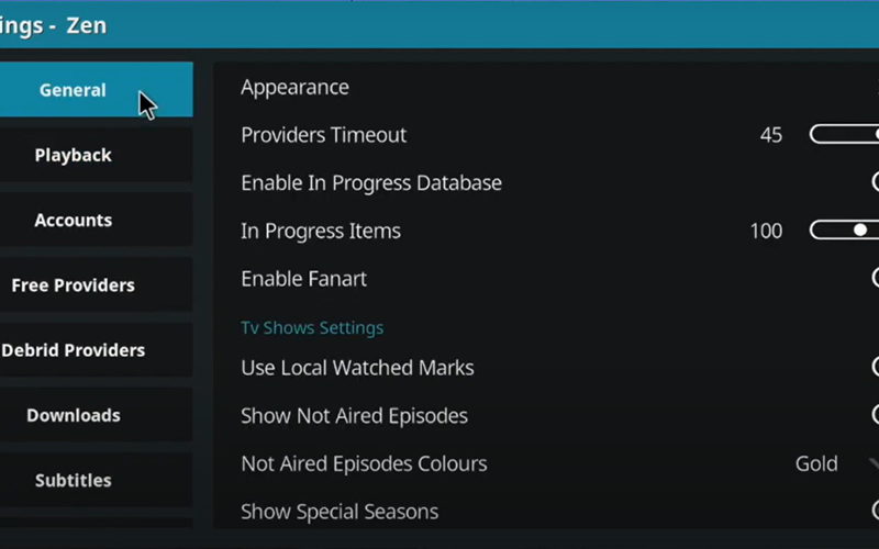 installing zen on kodi