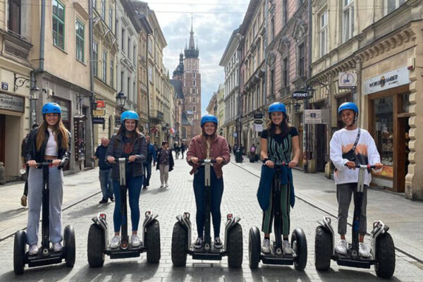 Tour in segway di cracovia con centro storico e visita facoltativa a podgórze